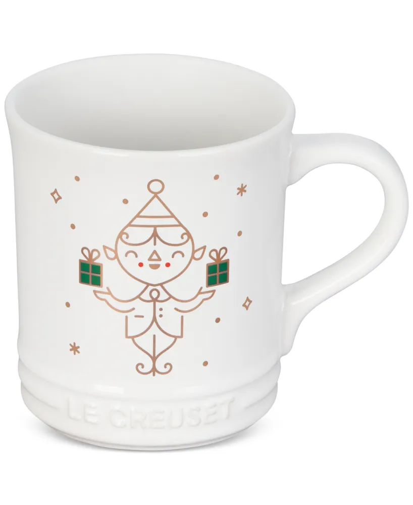 Le Creuset Stoneware Coffee Mug Noel Elf 14 oz.