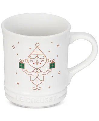 Le Creuset Stoneware Coffee Mug Noel Elf 14 oz.