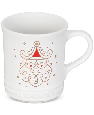 Le Creuset Stoneware Coffee Mug Noel Santa 14 oz.