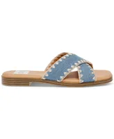 Dv Dolce Vita Women's Miguel Crisscross Flat Slide Sandals