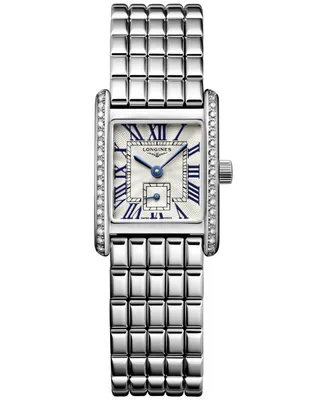 Longines Women's Swiss Mini DolceVita Diamond (1/2 ct. t.w.) Stainless Steel Bracelet Watch 22x29mm