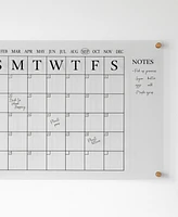 Martha Stewart Grayson Acrylic Wall Calendar with Notes with Dry Erase Marker and Mounting Hardware