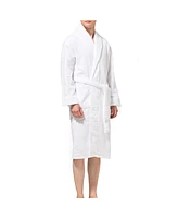 Alpine Swiss Mens Luxury Waffle Knit Cotton Bathrobe Shawl Collar Hotel Spa Robe