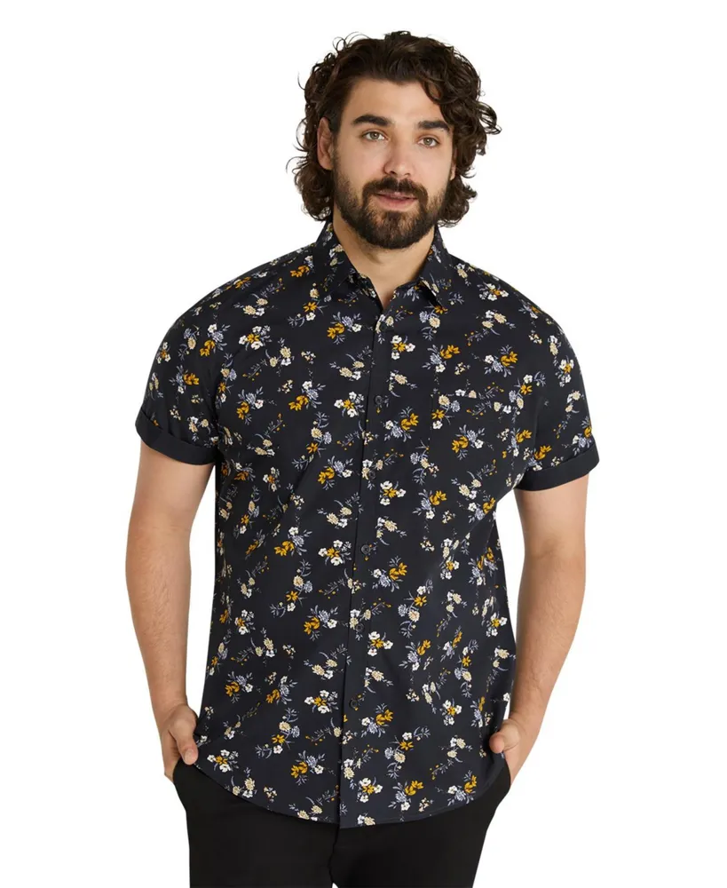 Johnny Bigg Men's Big & Tall Leon Floral Print Shirt