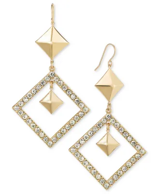 I.n.c. International Concepts Pave Diamond-Shape Statement Earrings, Created for Macy's