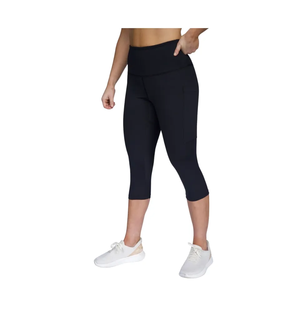 Women's Leakproof Activewear Cropped Leggings For Bladder Leaks and Periods