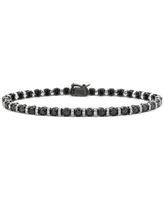 Diamond Black & White Diamond Tennis Bracelet (5 ct. t.w.) in Sterling Silver & Black Rhodium-Plate