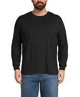 Lands' End Big & Tall Super-t Long Sleeve T-Shirt with Pocket