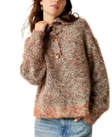 Free People Women's Stellar Collared Textured Sweater