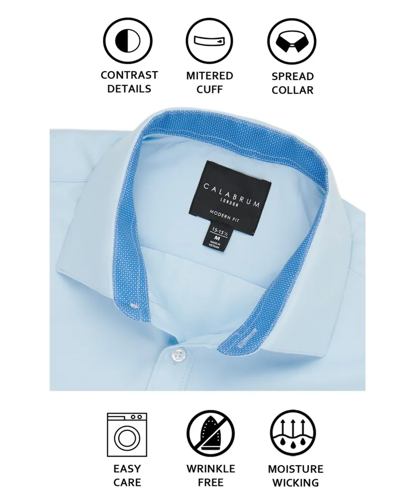 Calabrum Men's Regular-Fit Micro-Geo Dress Shirt