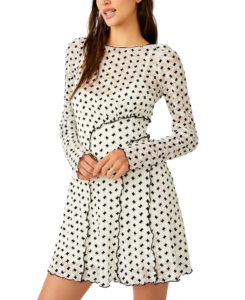 Edikted Women's Melia Sheer Lace Mini Dress - Macy's