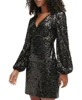 Karl Lagerfeld Paris Women's Sequined Sheath Dress