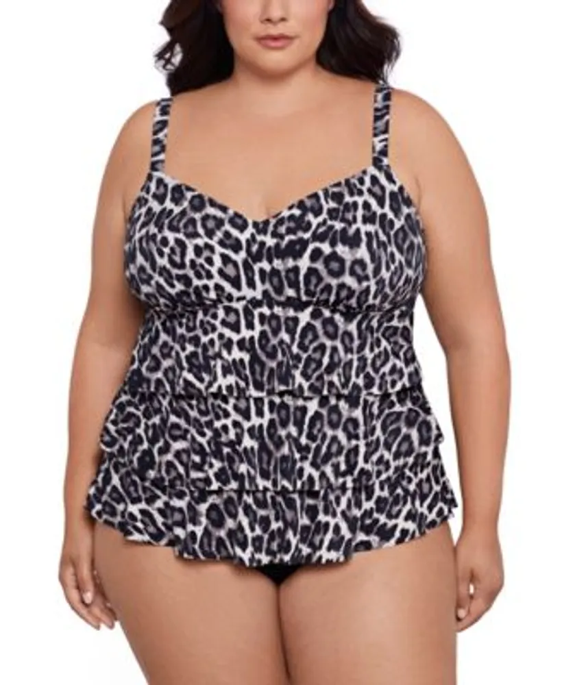 Swim Solutions Women's Tummy-Control Swim Dress, Created for Macy's - Macy's