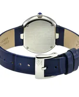 GV2 by Gevril Women's Arezzo Blue Leather Watch 33mm