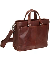 Mancini Men's Buffalo Single Compartment Briefcase for 14" Laptop