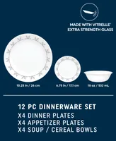 Corelle Winter 12 Pc. Dinnerware Set, Service for 4