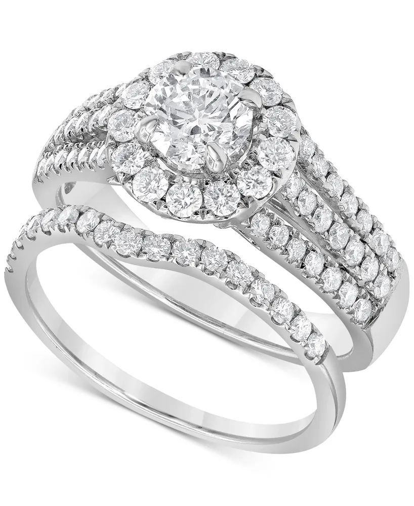 Diamond Bridal Set 3 ct tw 14K White Gold|Kay