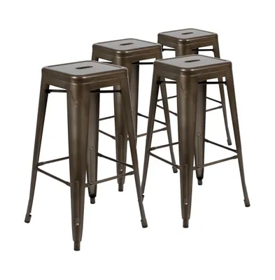 4 Pack 30" High Metal Indoor Bar Stool - Stackable