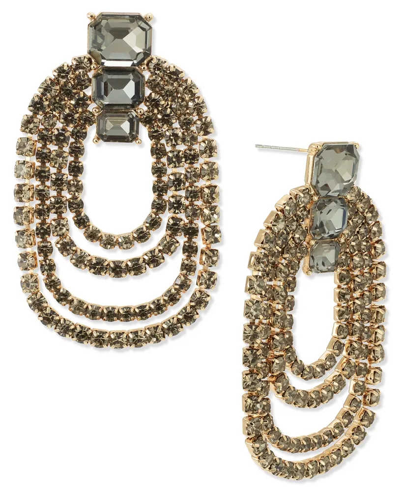 I.n.c. International Concepts Crystal Multi-Row Drop Earrings, Created for Macy's