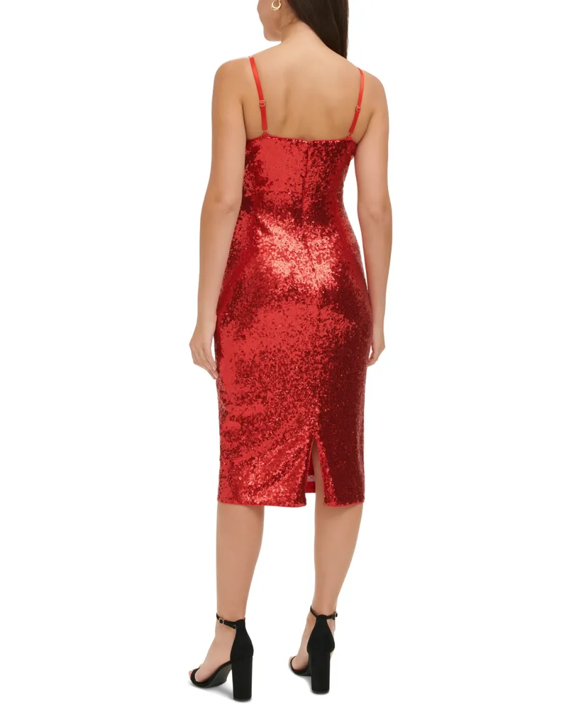 Guess Women's Sequined Midi Slip Dress