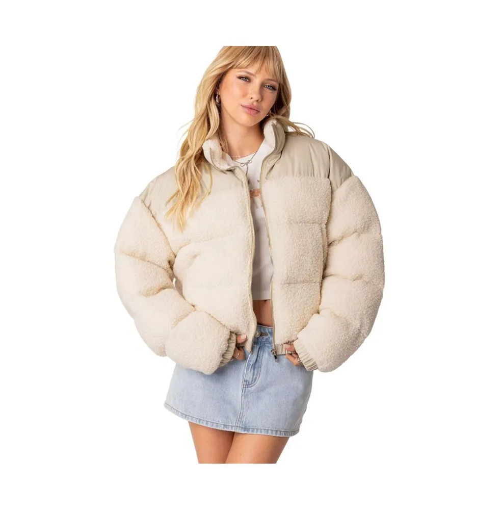 Women's Oversized sherpa puffer