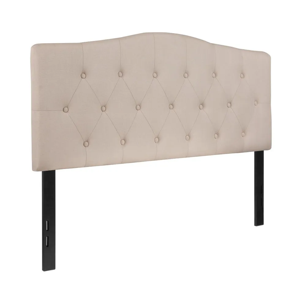 Arched Full Button Tufted Upholstered Headboard