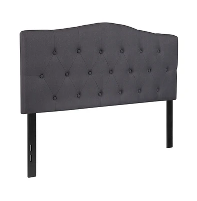 Arched Full Button Tufted Upholstered Headboard