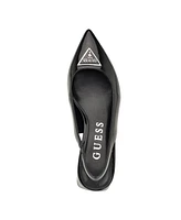 Guess Women's Zanda Slingback Pointed Toe Block Heel Sandals