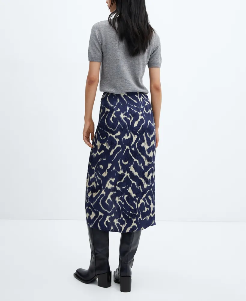 Mango Women's Knot Printed Skirt