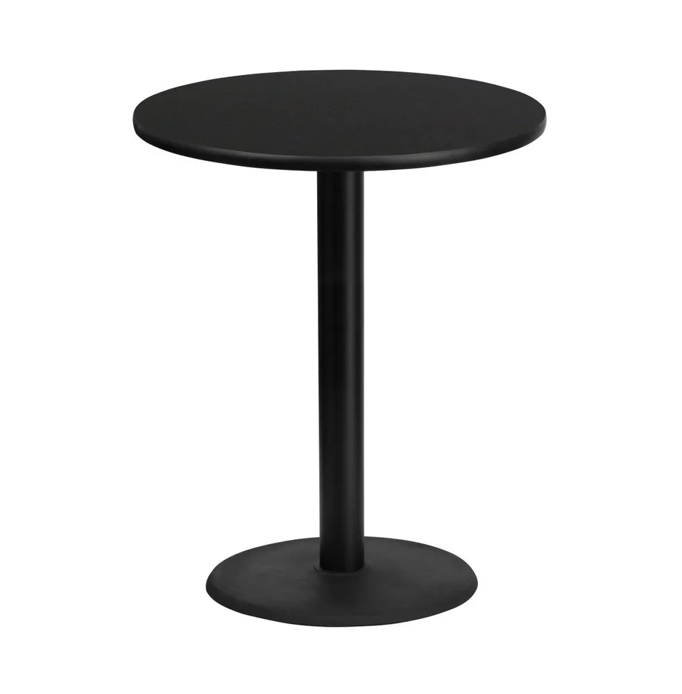 36" Round Laminate Table Top With 24" Round Bar Height Table Base