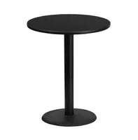 36" Round Laminate Table Top With 24" Round Bar Height Table Base