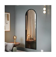 Muriel Arched Metal Framed Wall Mirror For Entryways, Dining Rooms