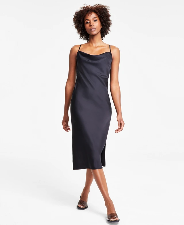 Bar Iii Women's Solid Cowlneck Slip Dress, Created for Macy's | MainPlace  Mall