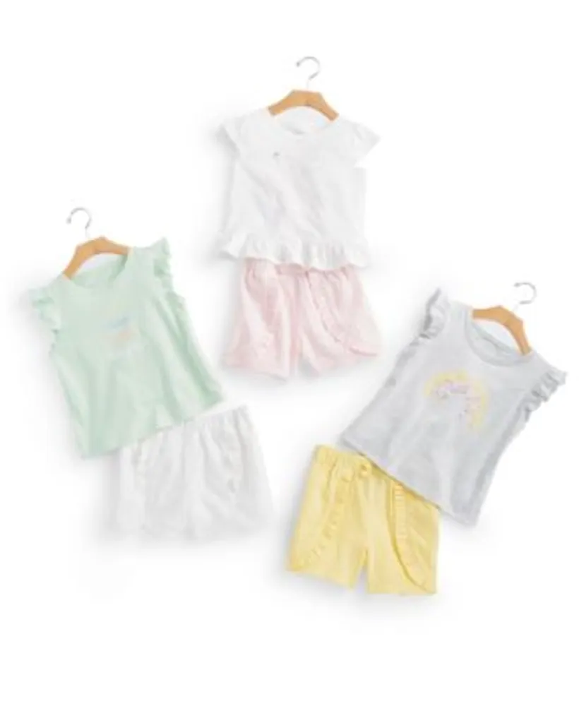 First Impressions Baby Girls Spring T Shirts Pull On Shorts Created For Macys