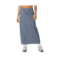 Women's Railroad denim maxi skirt