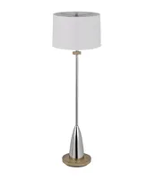 61" Height Metal Floor Lamp with Wood Accents