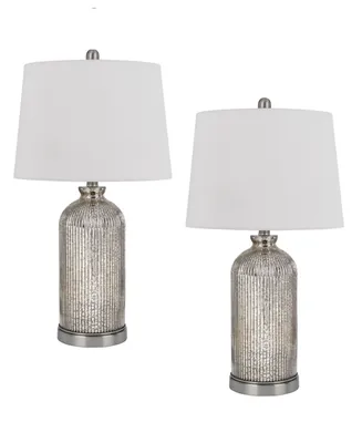 26" Height Glass Table Lamp Set