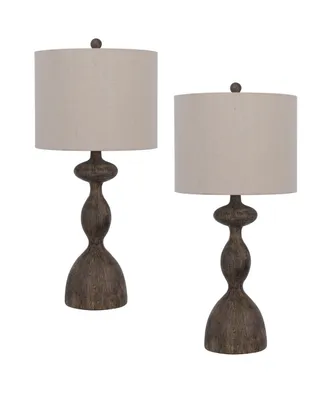 29.5" Height Finish Resin Table Lamp Set