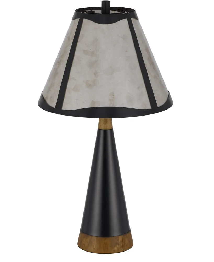 29.5" Height Metal and Wood Table Lamp with Shade