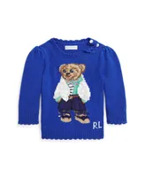 Polo Ralph Lauren Baby Girls Bear Cotton-Cashmere Sweater