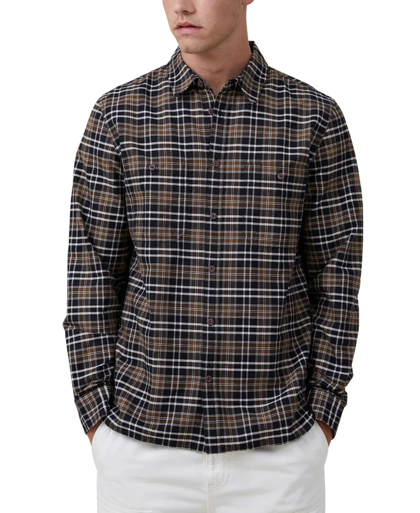 Cotton On Men's Brooklyn Long Sleeve Shirt