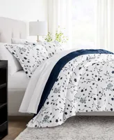 Home Collection Premium Down Alternative Forget Me Not Reversible Comforter Set