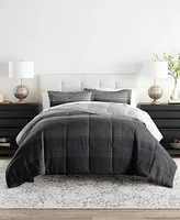 Home Collection 3 Piece Premium Ultra Soft Gray Ombre Comforter Set, Queen