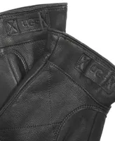 Ugg Men's 3-Point Leather Tech Gloves with Faux-Fur Lining