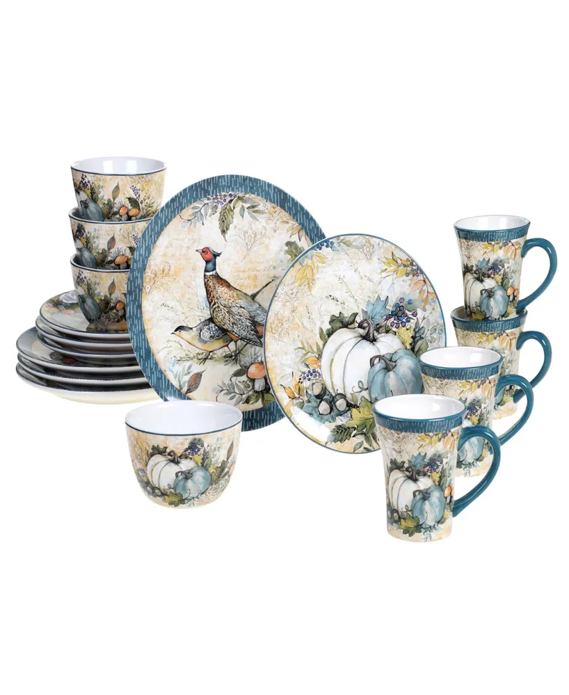 Certified International Harvest Gatherings 16 Piece Dinnerware Set