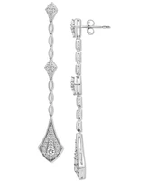 Wrapped in Love Diamond Linear Drop Earrings (1 ct. t.w.) in 14k Gold or 14k White Gold, Created for Macy's