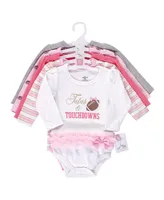 Little Treasure Baby Girls Cotton Long-Sleeve Bodysuits 5pk