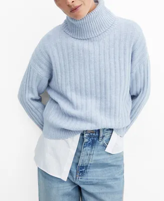 Mango Women's Thick Knit Turtleneck Sweater