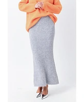 Women's Fuzzy Mermaid Maxi Skirt