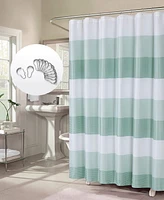 Dainty Home Ombre Waffle 13-Pc. Shower Curtain & Hooks Set, 72" x 70"